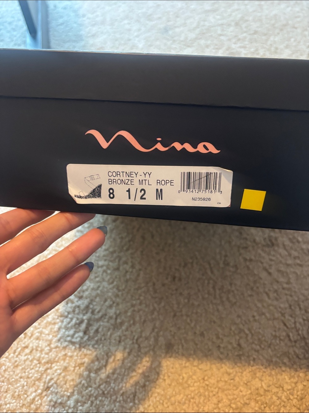 Nina Women's Black Shoe Box with Pink Logo - Picture 4 of 4